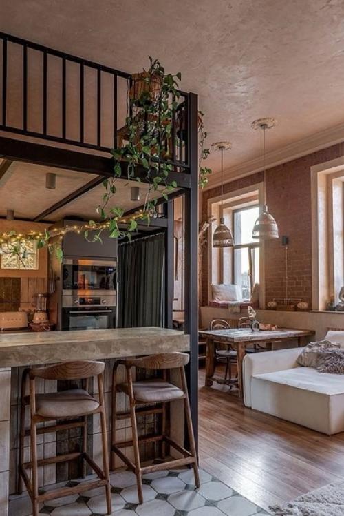 Потрясающий интерьер, винтаж, этника. 01