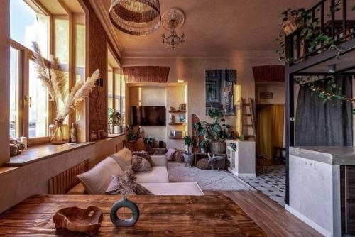 Потрясающий интерьер, винтаж, этника. 07