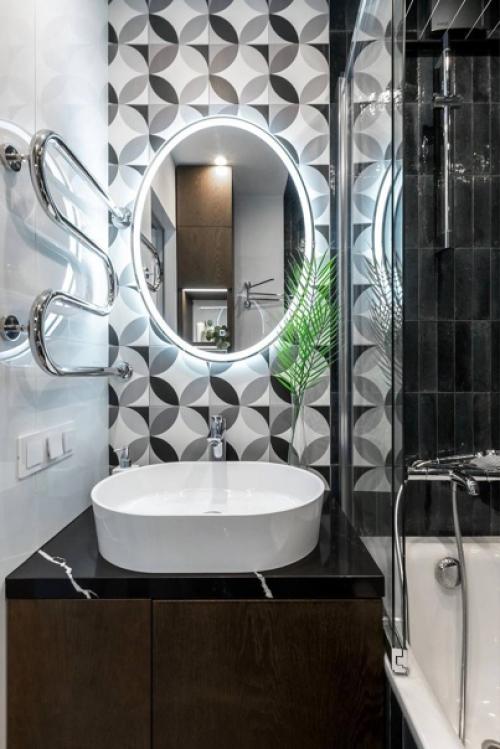 Классный, современный интерьер однокомнатной квартиры, 33 м. кв. 08