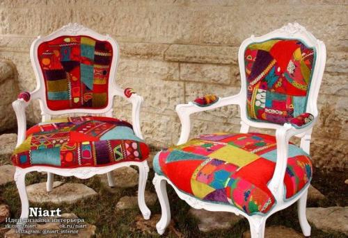 Пэчворк в интерьере: мебель. 06