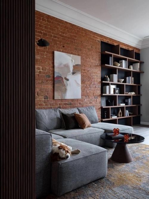 Реализованный интерьер квартиры в историческом доме 1890 года постройки в центре Москвы. 03