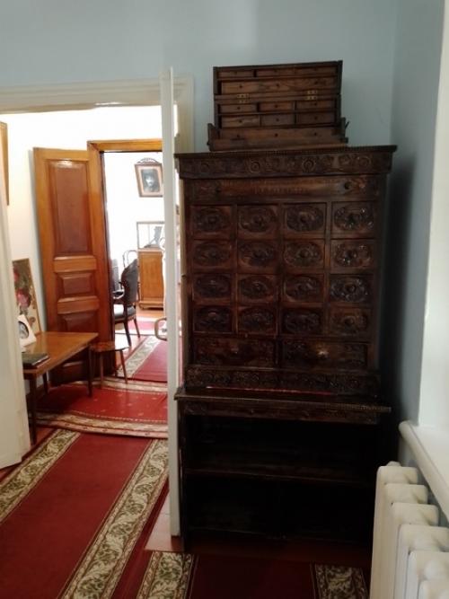 Босая, она неслышно ступает по ковровым дорожкам с маленьким пластиковым ведерком в руке - поливает цветы. 03