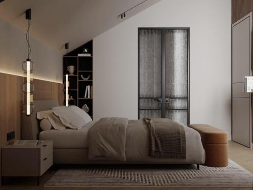 Мансардная спальня в Подмосковье. 02