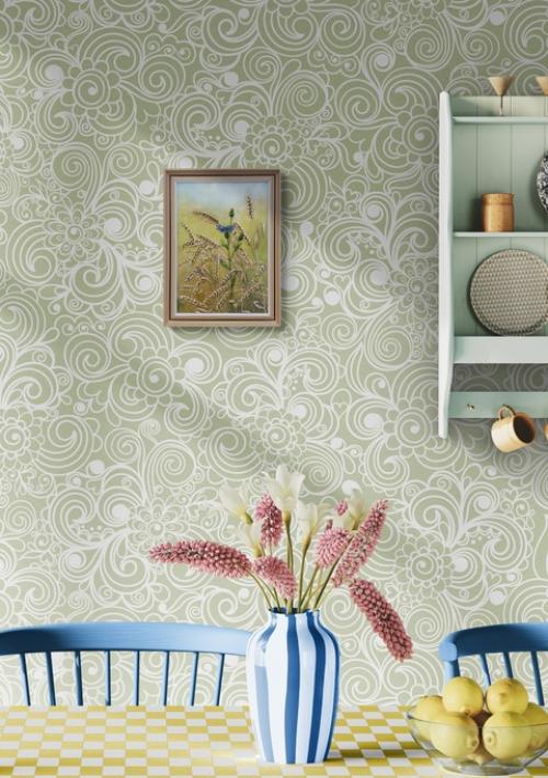 Композиция В поле написана акрилом на ткани и расшита лентами. 02