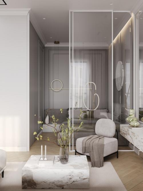 Проект квартиры - студии 35, 4 м 2 в ЖК Level причальный в Москве. 06