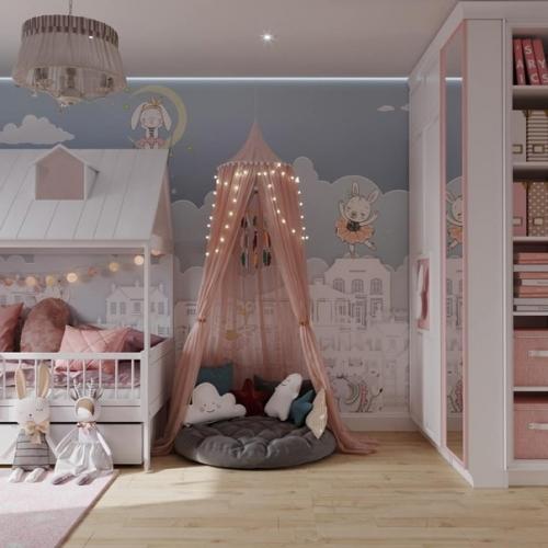 Эта очаровательная детская комната дизайнерами из студии @Makeart_ds оформлена. 05