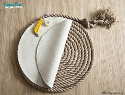 Стильные коврики из веревки. 05