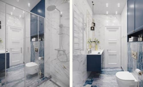 Красивый, элегантный интерьер квартиры площадью 43 кв. 08