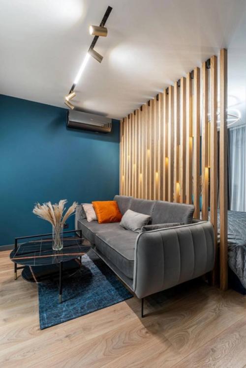 Классный, современный интерьер однокомнатной квартиры, 33 м. кв. 03