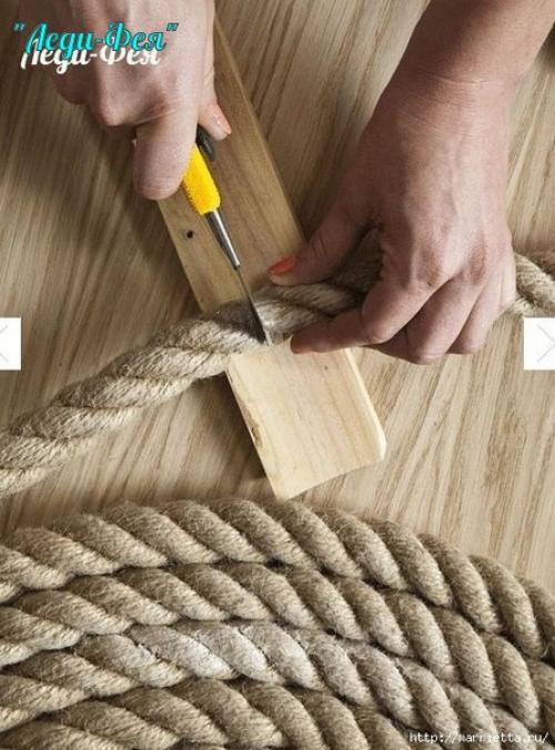 Стильные коврики из веревки. 03