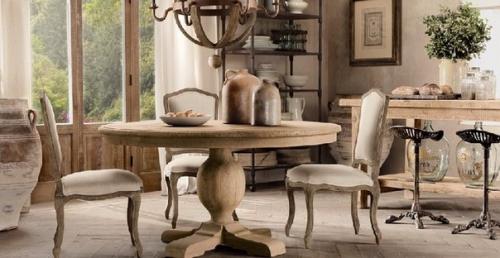 Столовая и кухня в бежевых тонах. 04