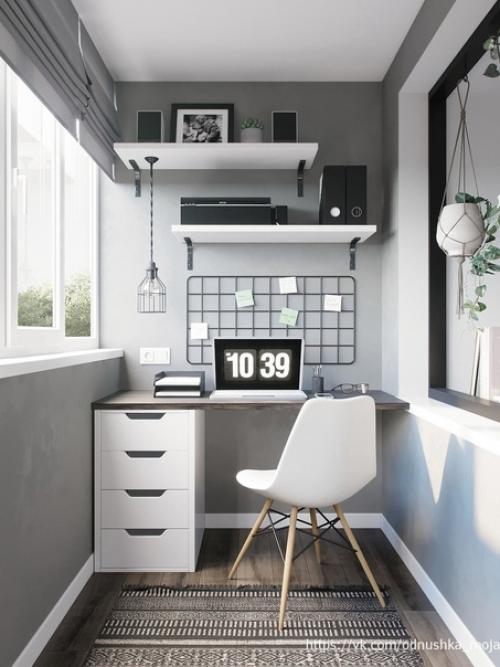 Монохромный интерьер квартиры площадью 36. 02