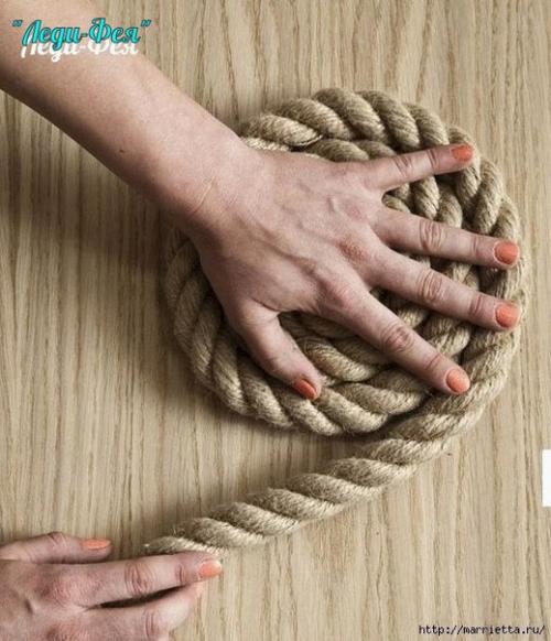 Стильные коврики из веревки. 02