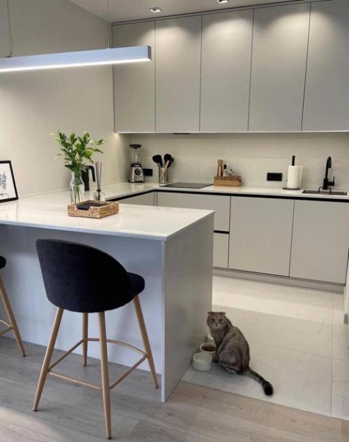 Современная кухня. В светлых тонах. 01