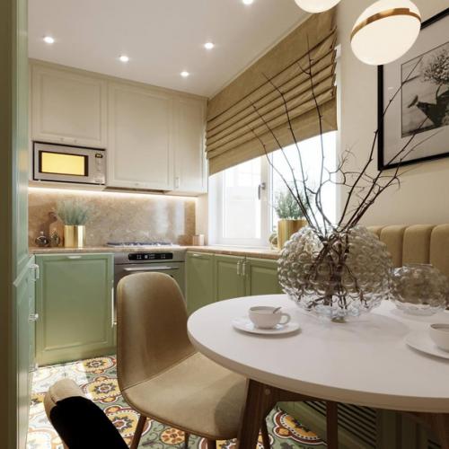 Дизайн кухни в хрущёвке, в которой продуман каждый сантиметр пространства. 04