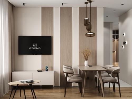 Дизайн двухкомнатной квартиры 57 кв. 03