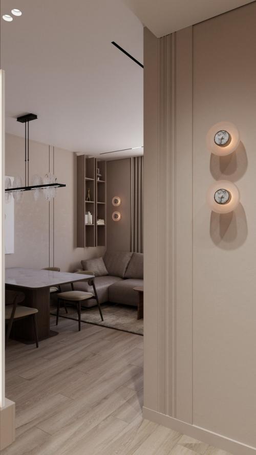 Интерьер кухни - гостиной в Москве. 03