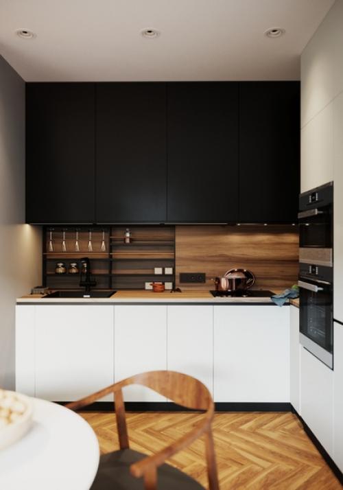 Dark Line - дизайн - проект интерьера трёхкомнатной квартиры (80 м 2) в современном стиле контемпорари, Новосибирск. 04