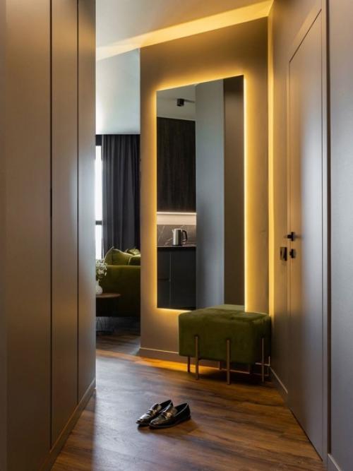 Компактная студия с прозрачной перегородкой. 08