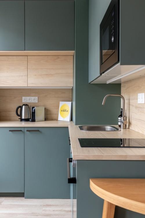 Интерьер компактной квартиры - студии 25 м 2 в Париже, Франция. 07