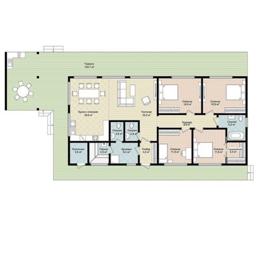 И ещё один загородный дом + планировка. 09