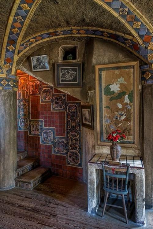 Библиотека в замке мерсера, США пенсильвания. 08