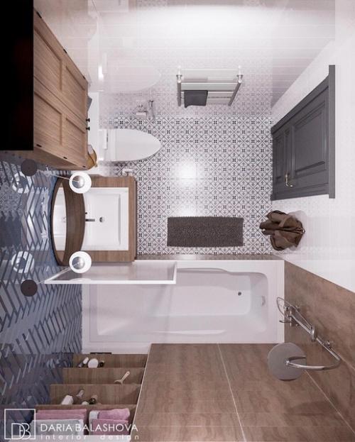 Хозяйская ванна в интерьере квартиры 140 кв. 02