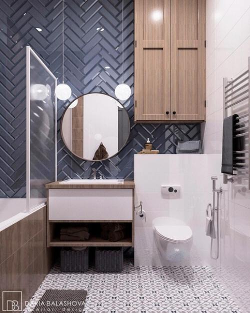 Хозяйская ванна в интерьере квартиры 140 кв. 01