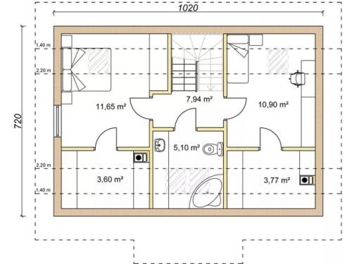 Повышенный комфорт в коттедже площадью 95 кв. 02
