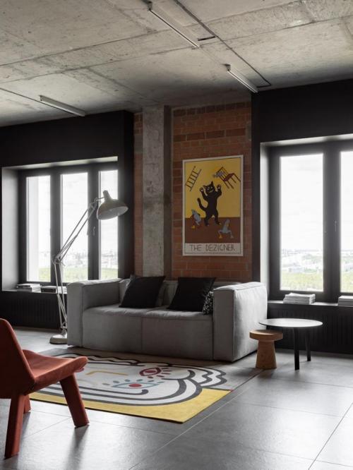 Лофт с характером и яркими акцентами. 01