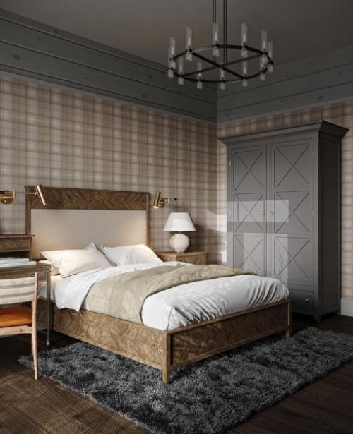 Атмосферная антуражная спальня в классическом стиле. 03