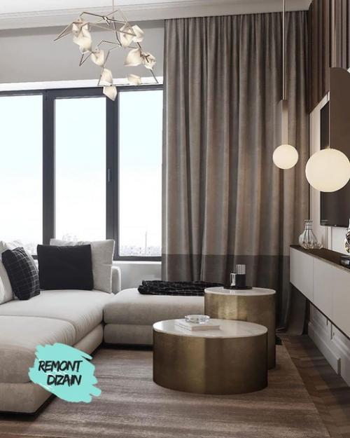 Нежныи Дизаи н - проект кухни/гостинои /столовои площадью 24, 27 кв. 03