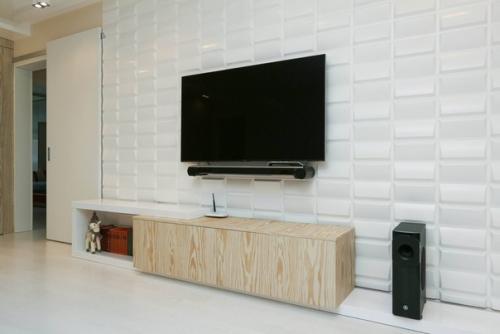 Система шкафов для хранения вещей установленная в зале. 02