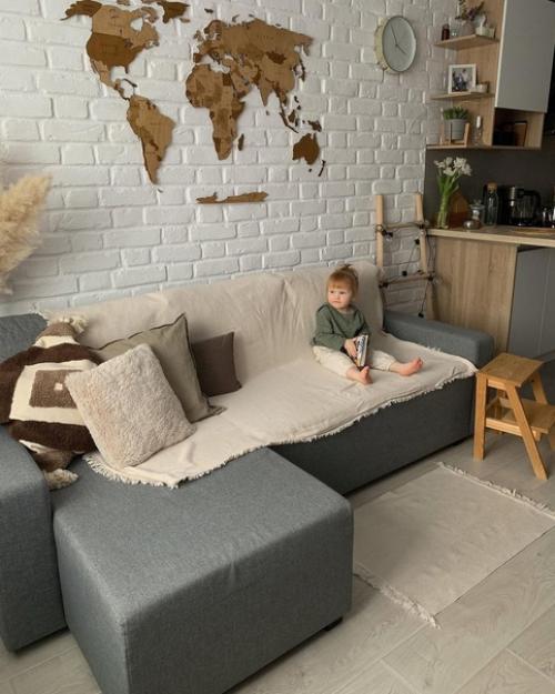 Фактура осветленного дуба, ели, сосны придает скандинавскому интерьеру кухни спокойствие, делает его более теплым и уютным. 03