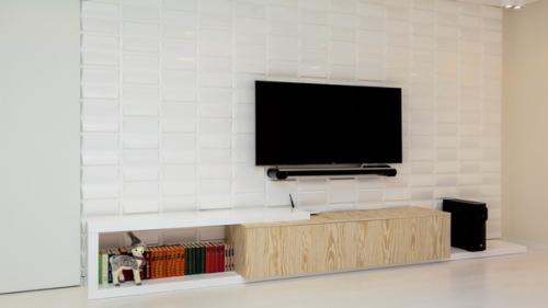 Система шкафов для хранения вещей установленная в зале. 03