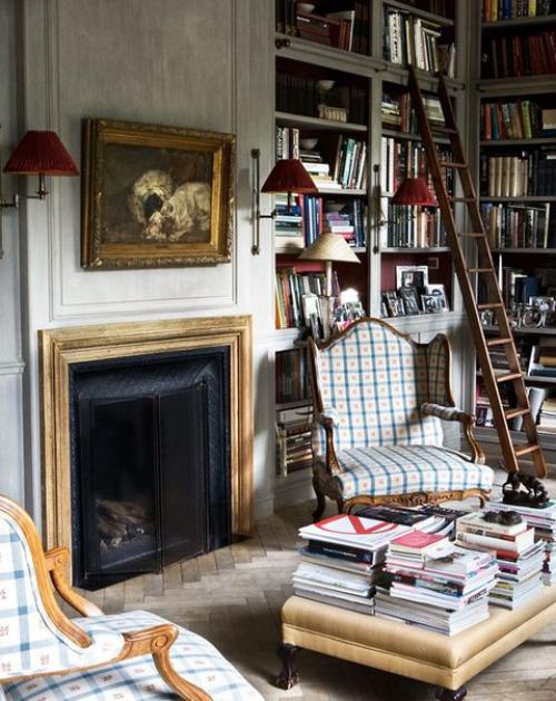 Домашняя библиотека - это не только место для хранения книг, но и комната для отдыха. 05