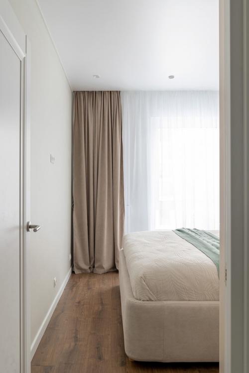 Интерьер 1-комнатной квартиры 37, 2 м 2. кухня - гостиная (18, 6 м 2) + спальня (11, 6 м 2. микс скандинавского и классического стилей. 06