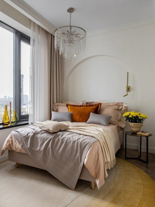 Грамотная планировка позволила создать зонирование без перегородок. 05