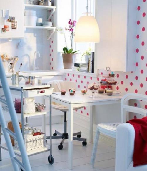 Узор в горошек в интерьере. 06