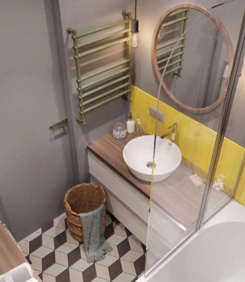 Необычное оформление. Интерьера ванной комнаты. 02