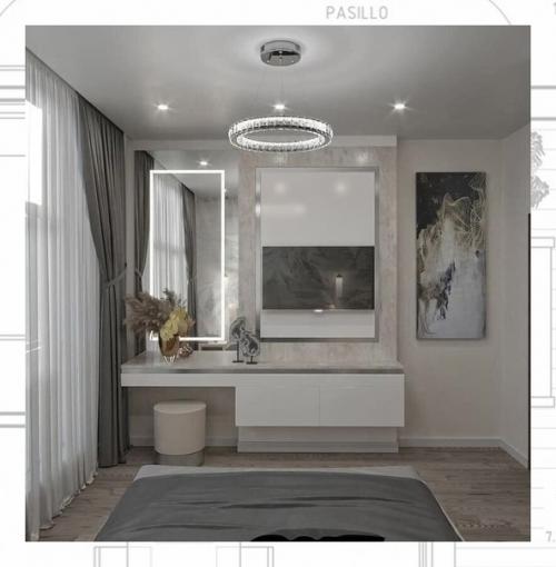 Самый универсальный способ, который оригинально дополняет интерьер спальни. 03