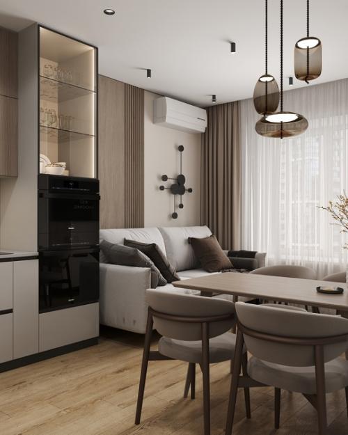 Дизайн двухкомнатной квартиры 57 кв. 01