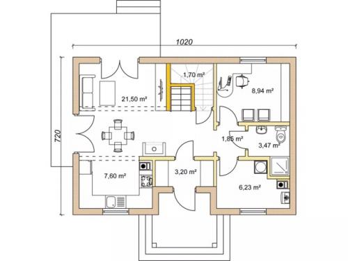 Повышенный комфорт в коттедже площадью 95 кв. 01