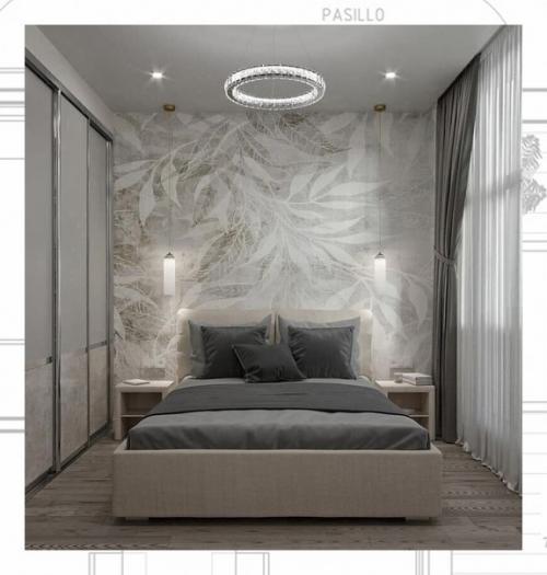 Самый универсальный способ, который оригинально дополняет интерьер спальни. 01