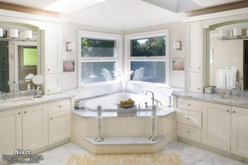 Дизайн интерьера с угловой ванной. 06