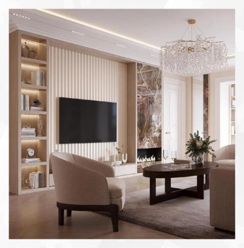 Гостиная комната в классическом стиле. 07