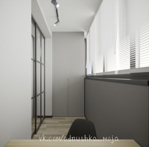 Интерьер квартиры - студии в стиле лофт для холостяка. 07