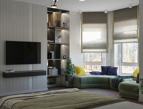 Проект интерьеров дома с эркером. 02