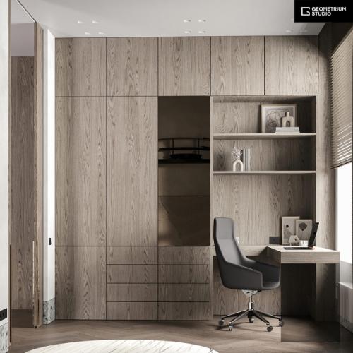 Интерьерспальни.  Дизайн спальни для семейной пары, в квартире - 113, 15 кв. 05