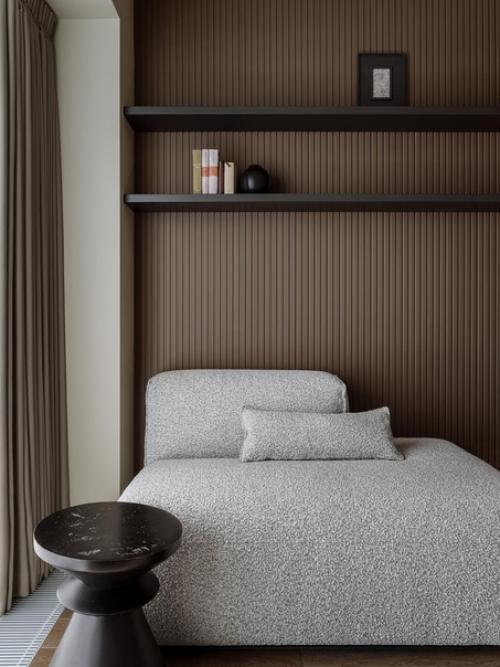 Современный минималистичный интерьер однокомнатной квартиры 35 кв. 02